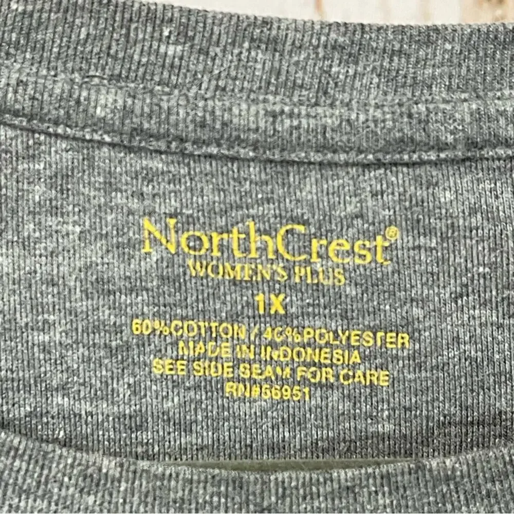 Northcrest. Grey Long Sleeve Shirt. Size 1X. Excellent condition! - Picture 3 of 5
